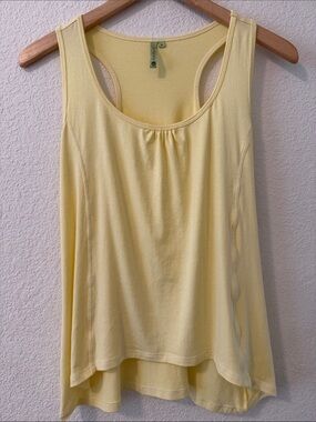 Free Society Racerback Hi/Lo A-line Tank, Medium, Butter Yellow